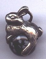 thumbnail image 2 of Jewelry & Watches EASTER ANGEL BUNNY RABBIT 3D .925 Solid Sterling Silver Charm 2 of 13